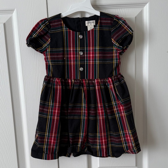J.Crew Crewcuts Girls' Stewart Tartan Button-front Dress 2T - Picture 1 of 4